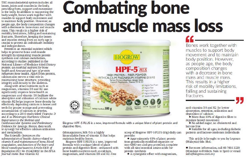 HPF-5 PLUS Combating Bone And Muscle Mass Loss