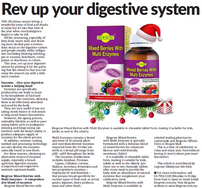 Mixed Berries with Multi Enzymes Rev Up Your Digestive System