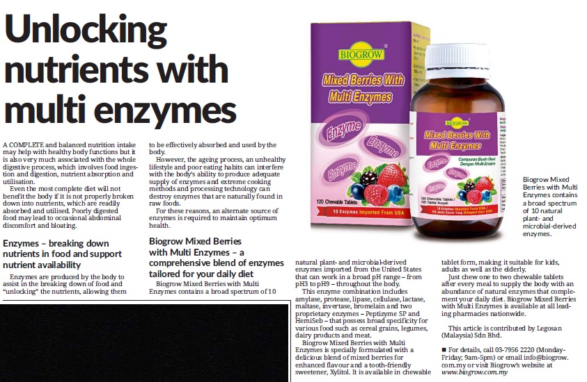 Mixed Berries with Multi Enzymes Unlocking Nutrients with Multi Enzymes