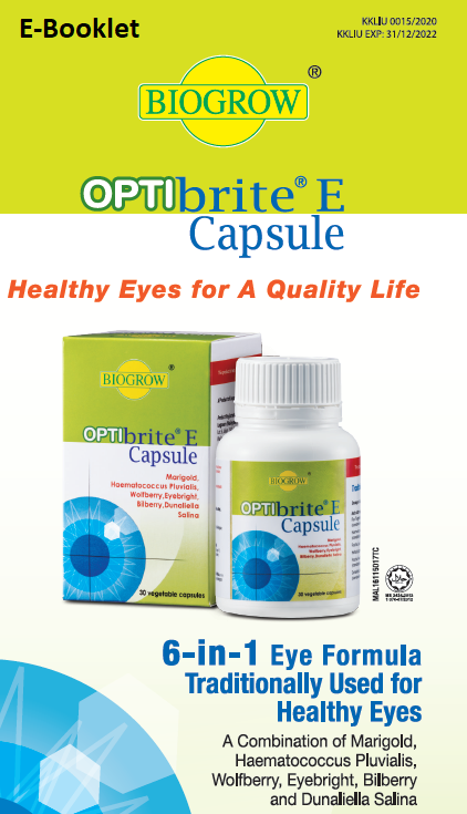 OPTIbrite E Capsule 6-in-1 High Strength Formula For Eye Health (E-Booklet)