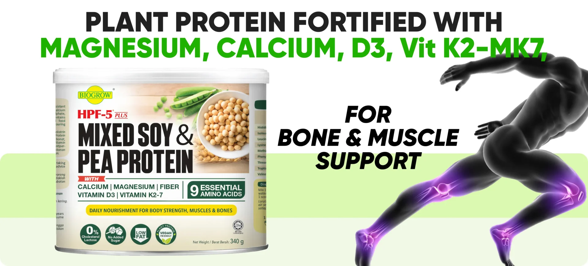 HPF5 Plus Soy Pea Protein for Bone Muscle Health